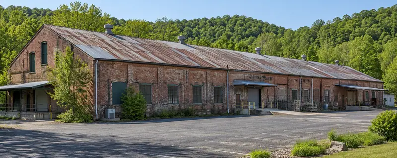Commercial buildings with metal roofs